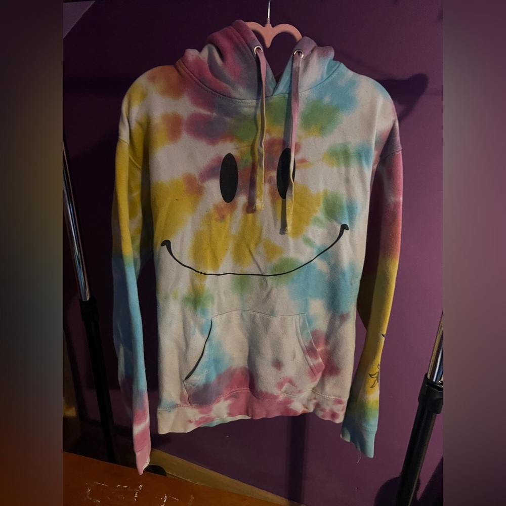 Hippie Smiley Face Tie Dye Hoodie